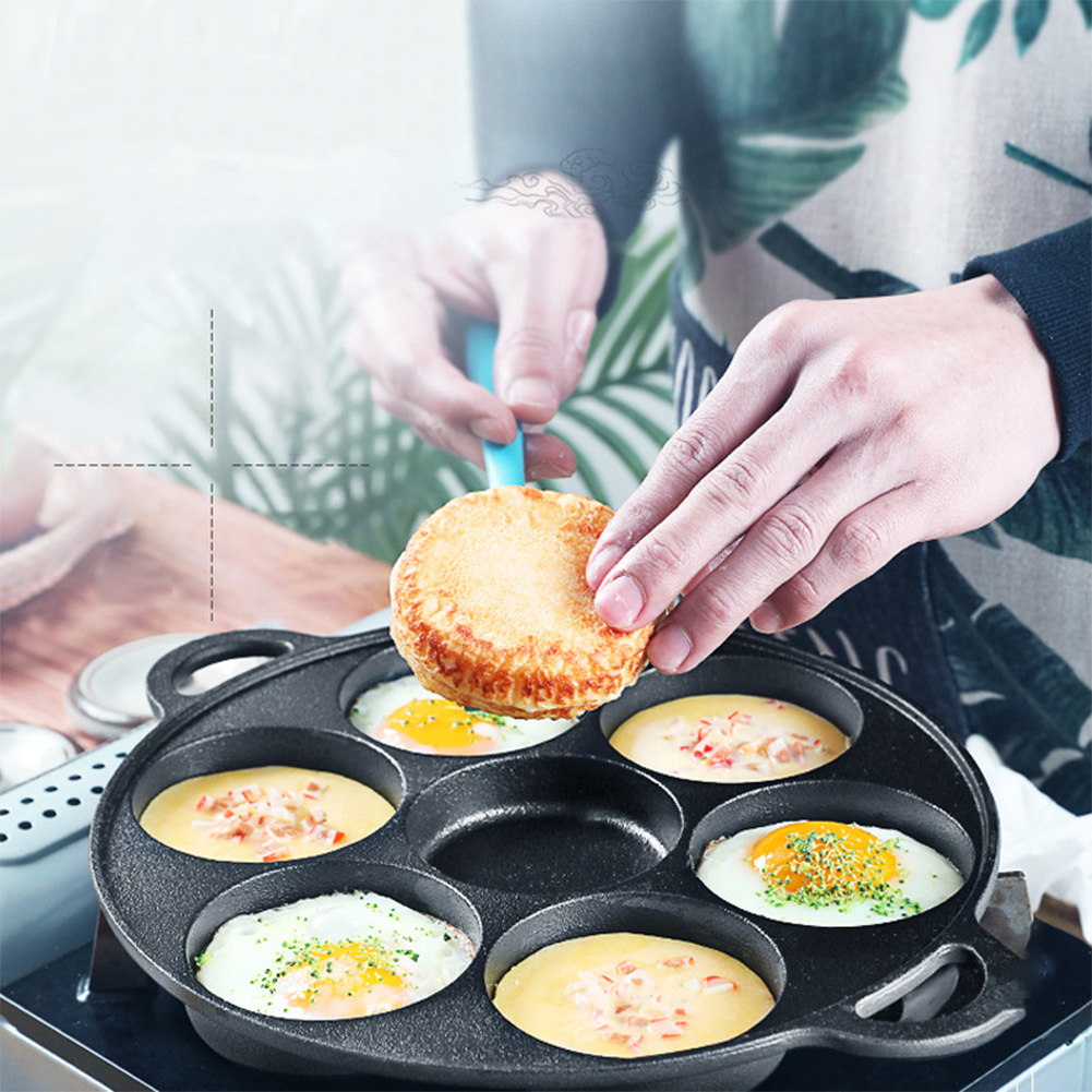 Egg Waffle Pan - Poêle à frire 7 trous en
