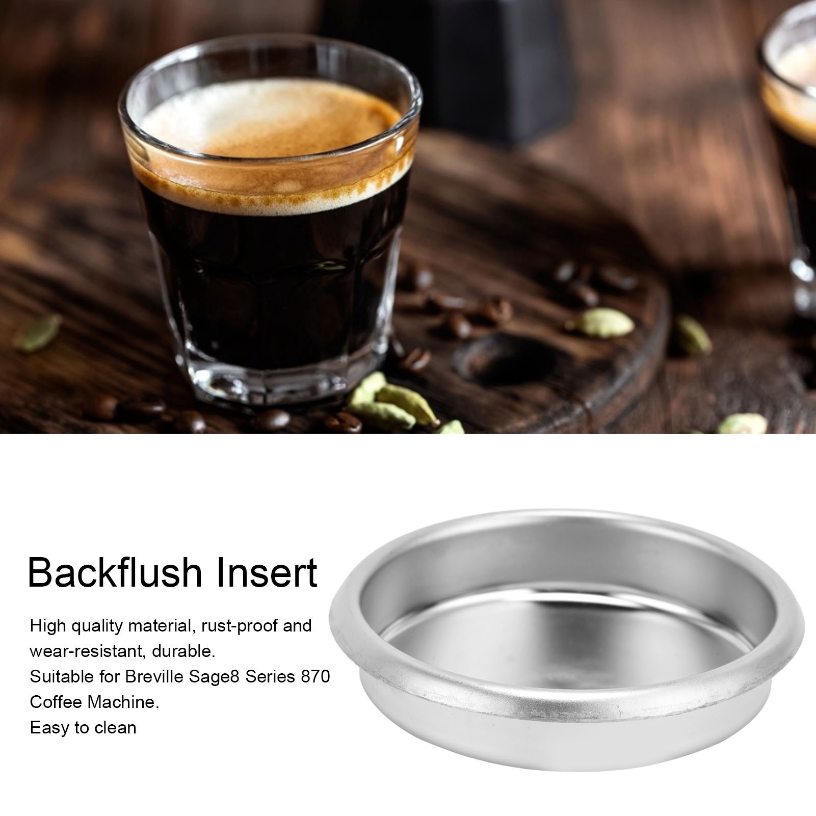 Breville Espresso Bes870 - Filtre aveugle en métal pour Machine