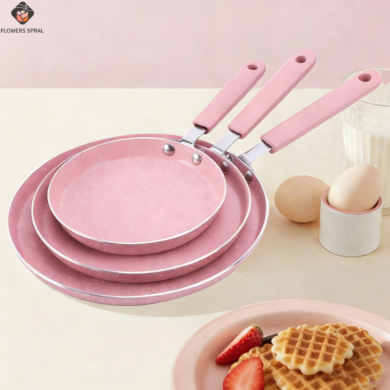 Egg Waffle Pan - 1 poêle à frire rose antiadhésive