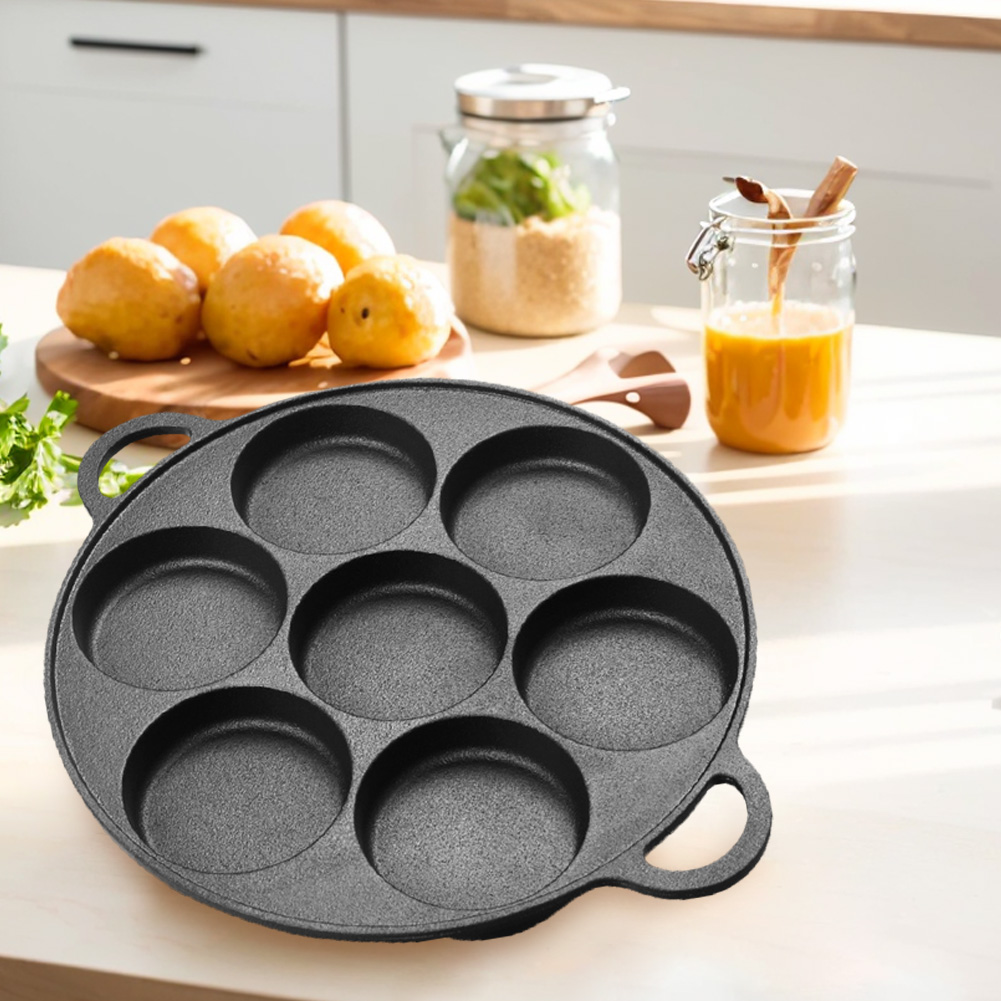 Poêle à frire 7 trous en fonte - Egg Waffle Pan avis et prix